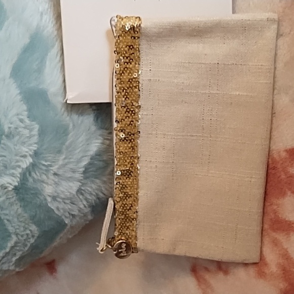 Jadore by Dior 🎀 Linen & Sequin Cosmetic Case - Picture 2 of 9